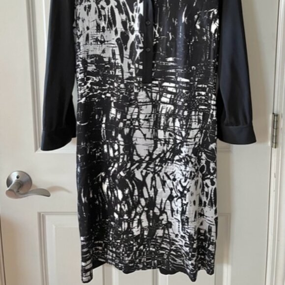 SUZI CHIN FOR MAGGY BOUTIQUE: WOMENS HIGHER-END PRINT SILK FASHION DRESS-SIZE 4 - Picture 3 of 3
